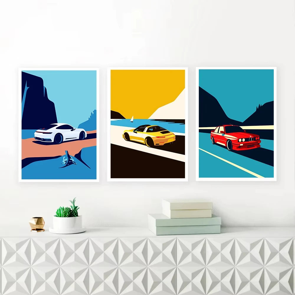 Retro Car Posters