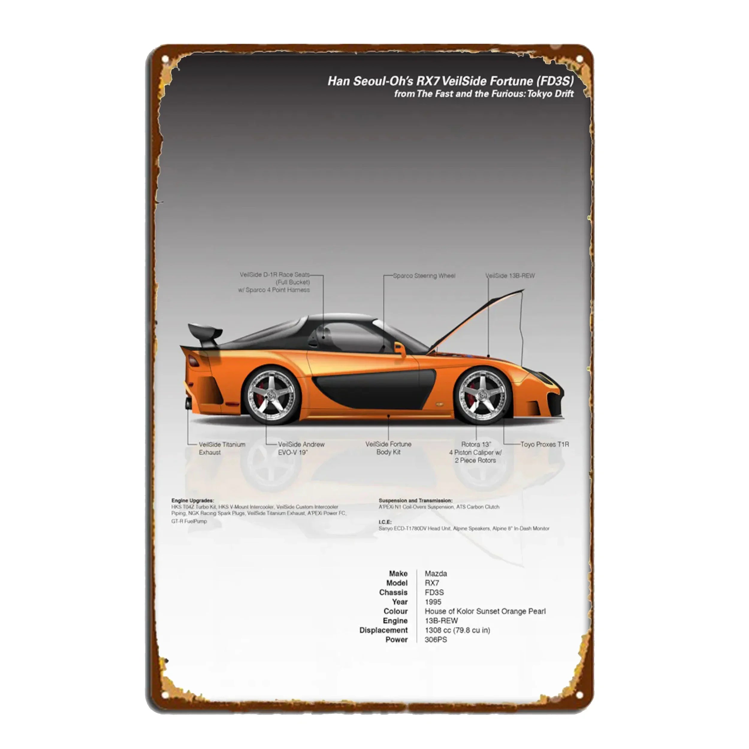 Vintage Sport Car Posters (metal)