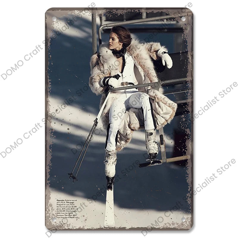 Skiing Posters (metal)