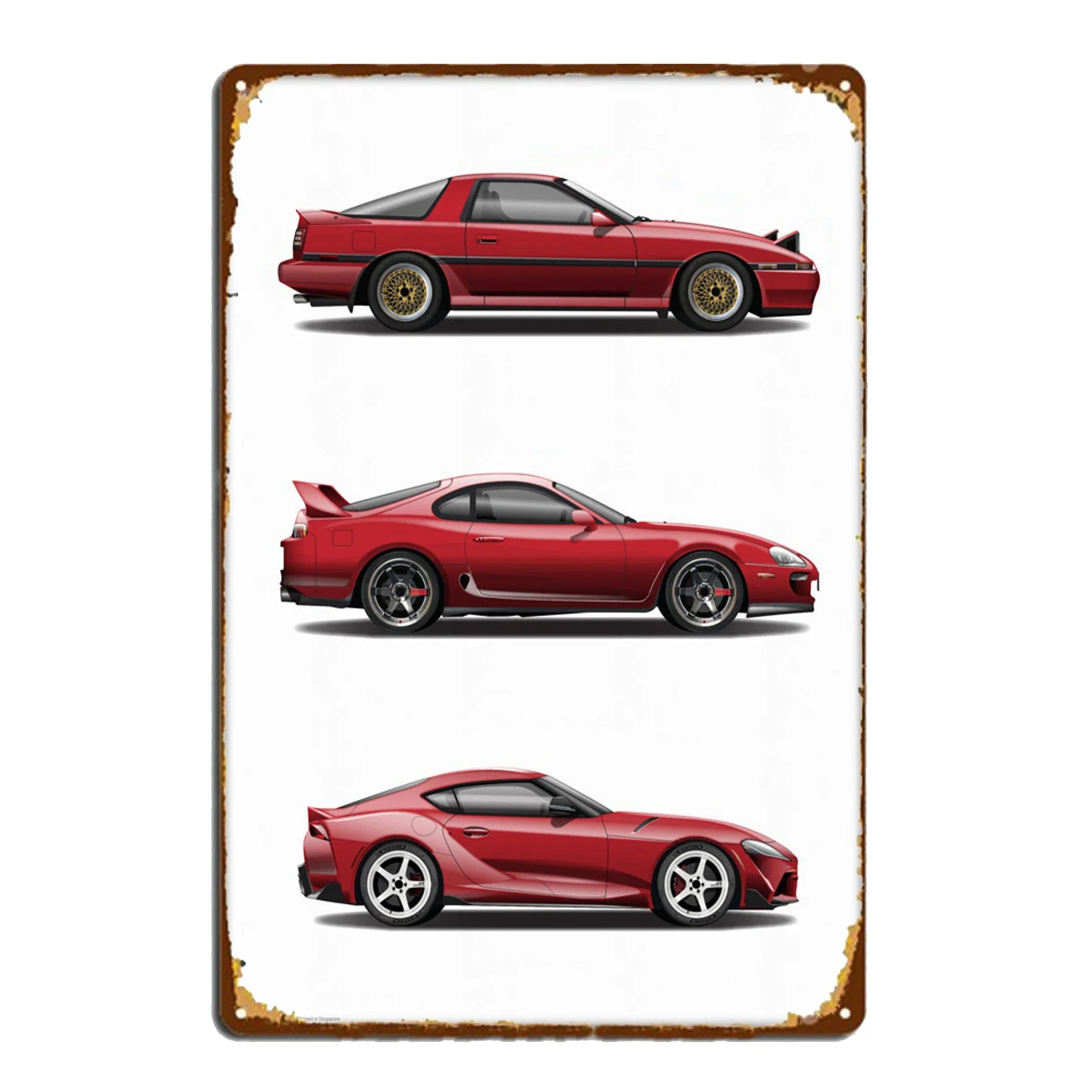 Vintage Sport Car Posters (metal)