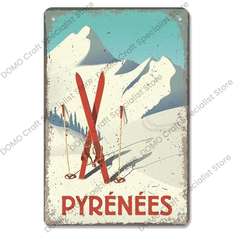 Skiing Posters (metal)