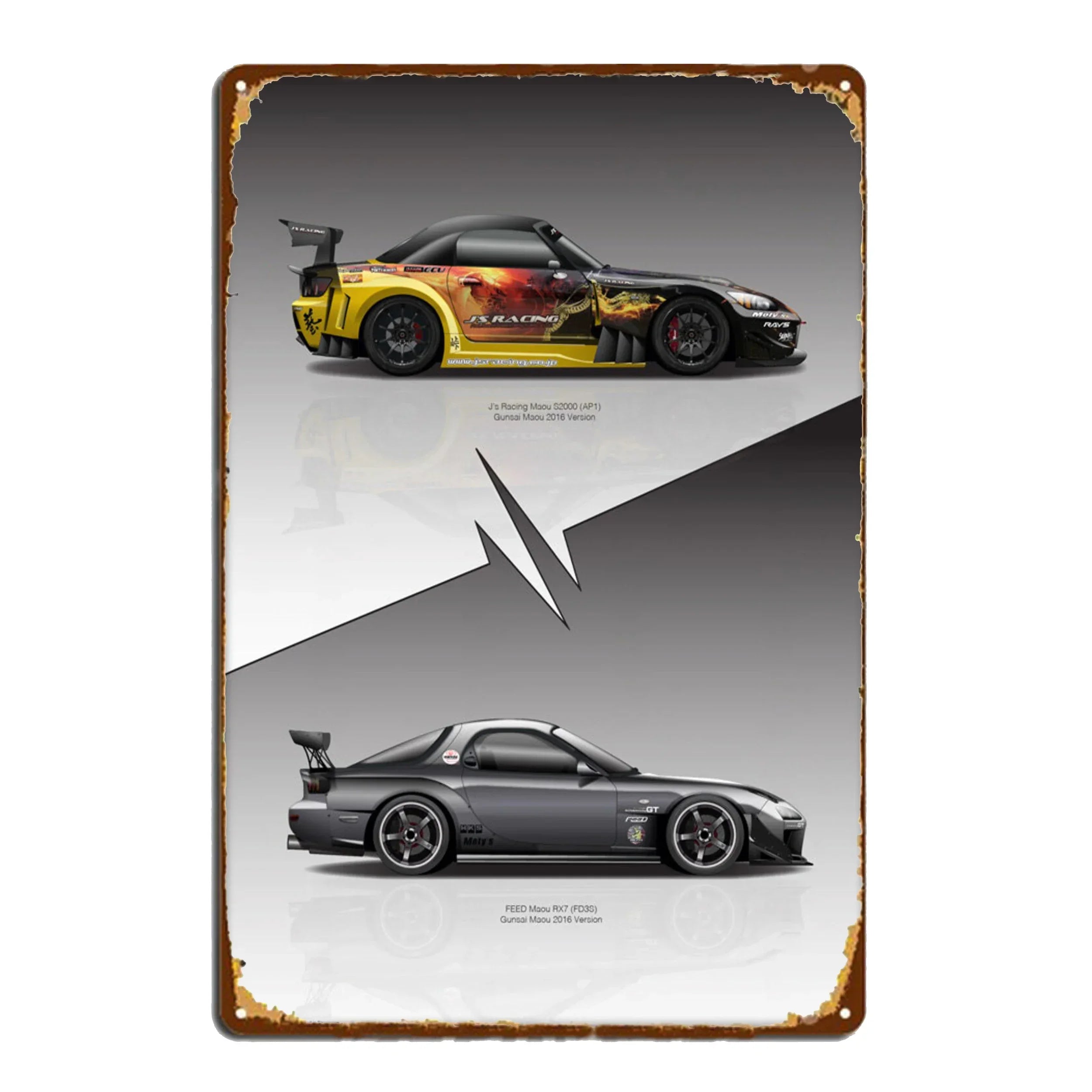 Vintage Sport Car Posters (metal)