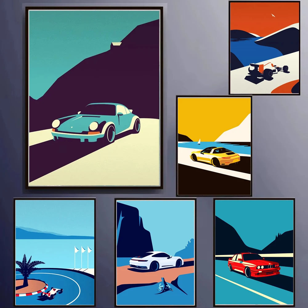 Retro Car Posters