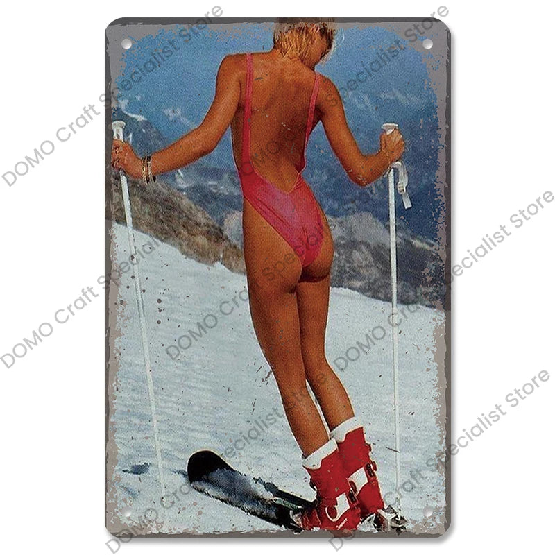 Skiing Posters (metal)