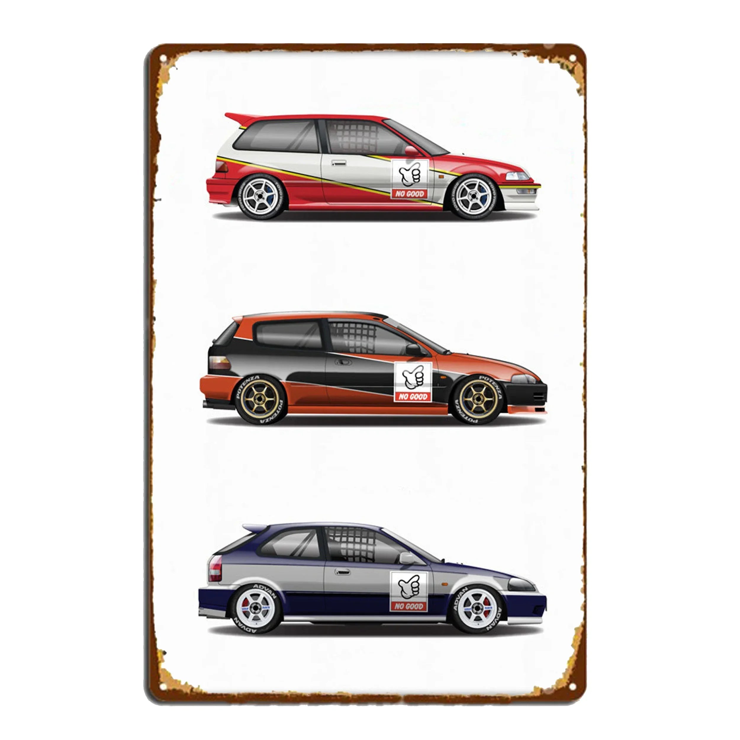 Vintage Sport Car Posters (metal)