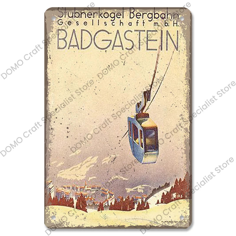 Skiing Posters (metal)