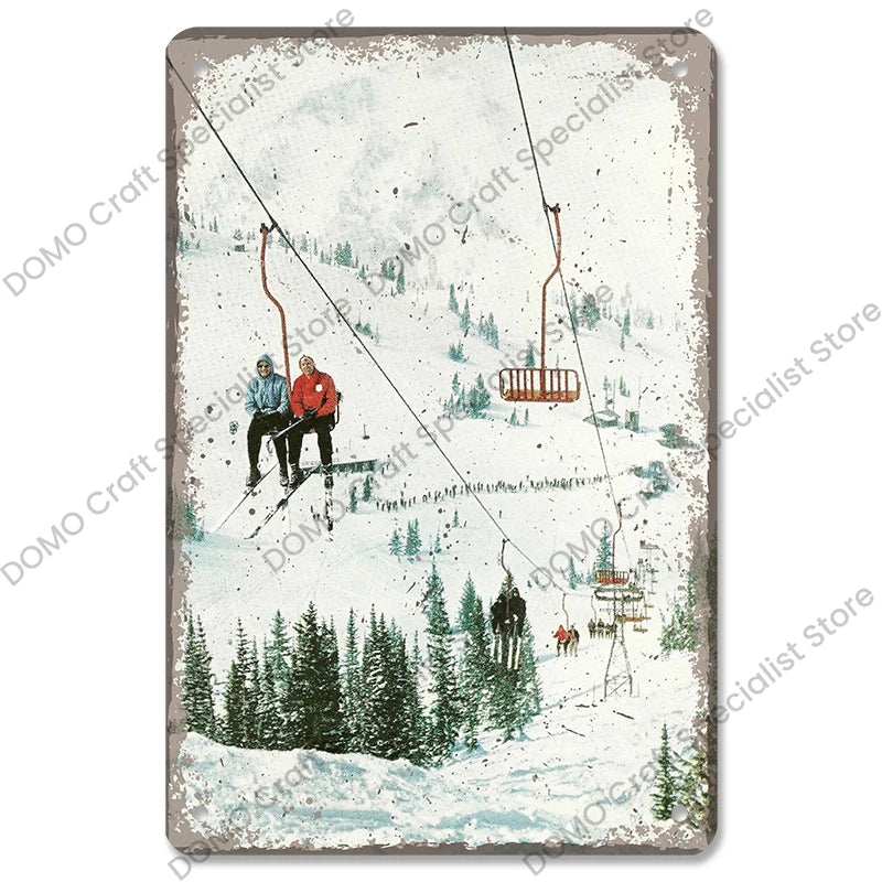 Skiing Posters (metal)