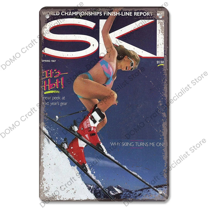 Skiing Posters (metal)