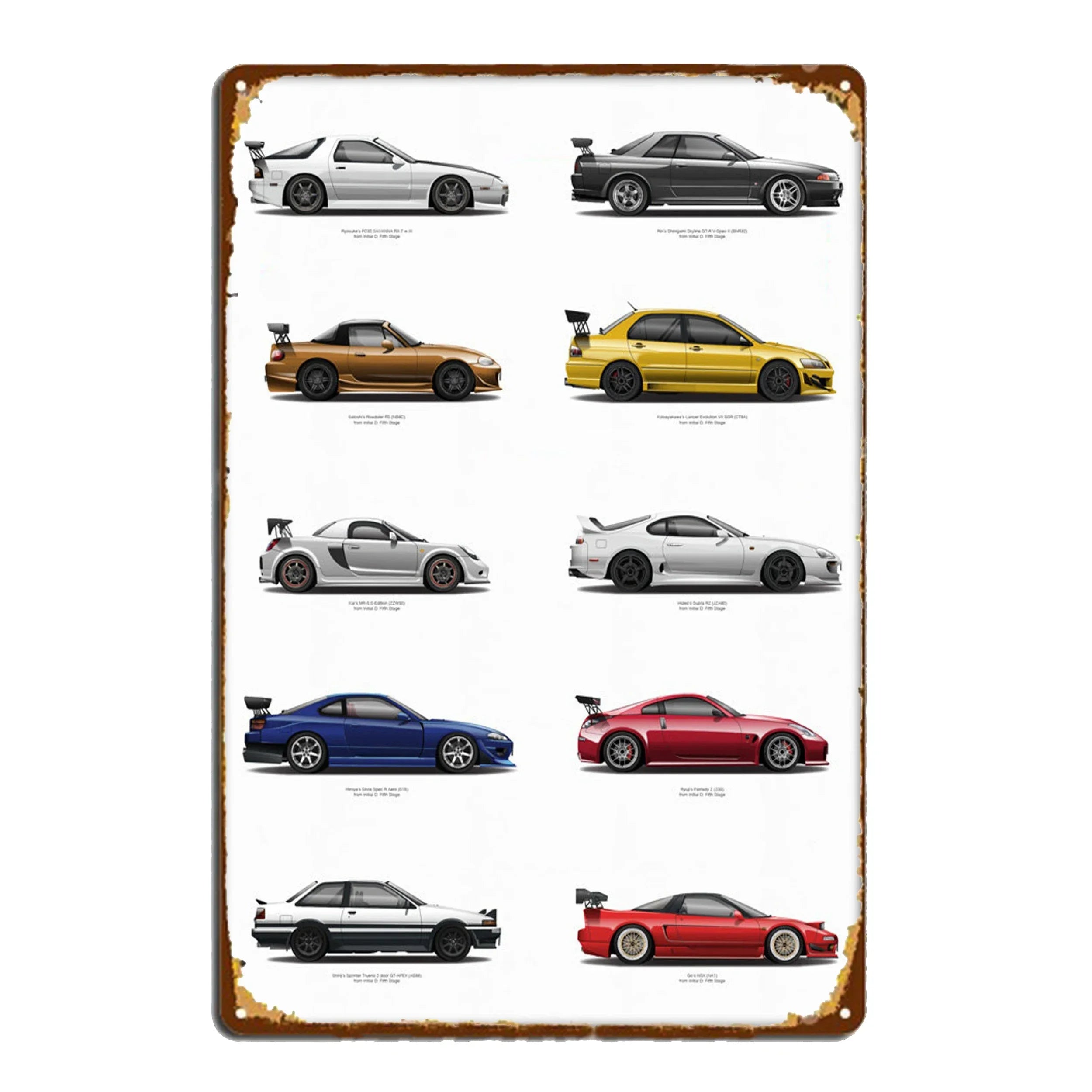 Vintage Sport Car Posters (metal)
