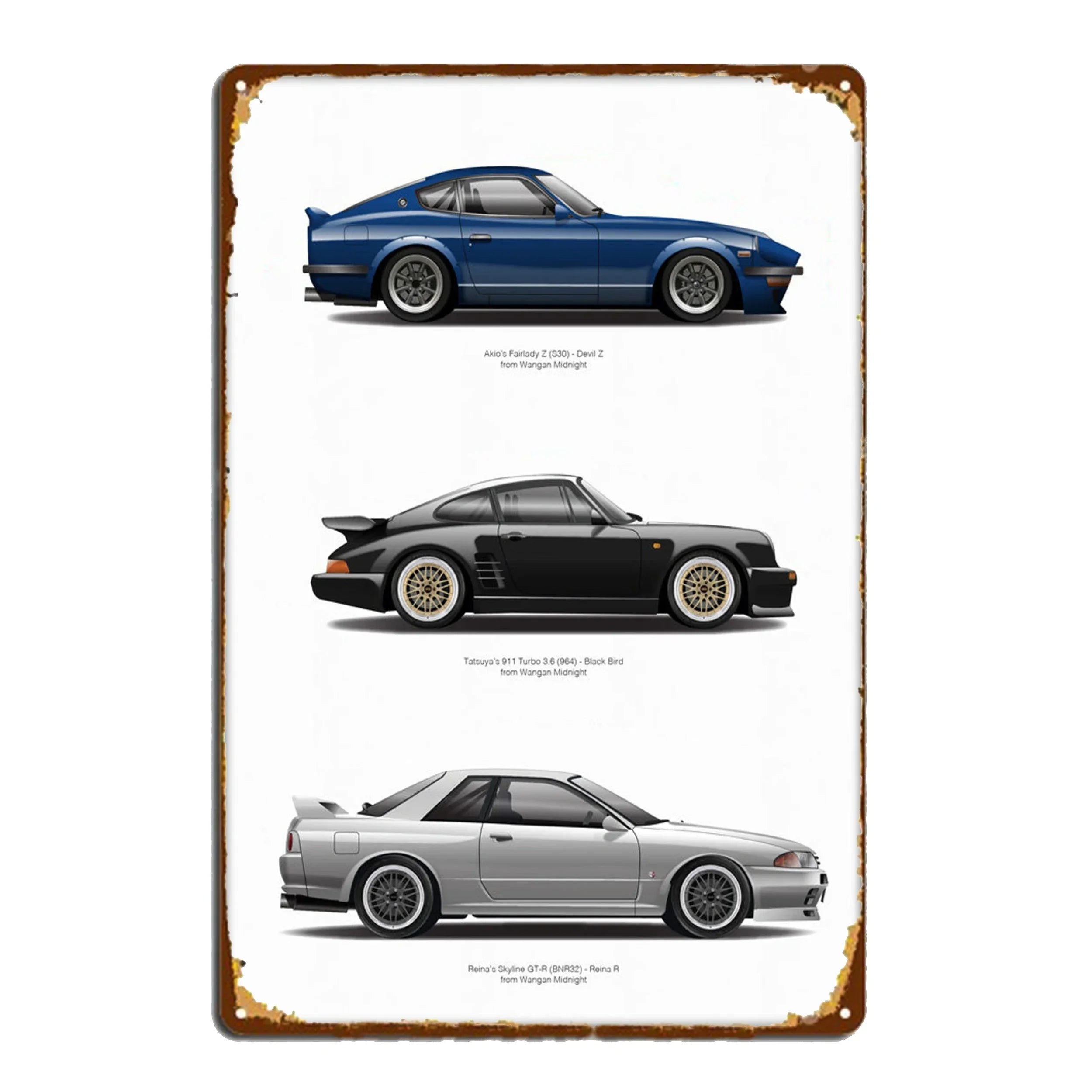 Vintage Sport Car Posters (metal)