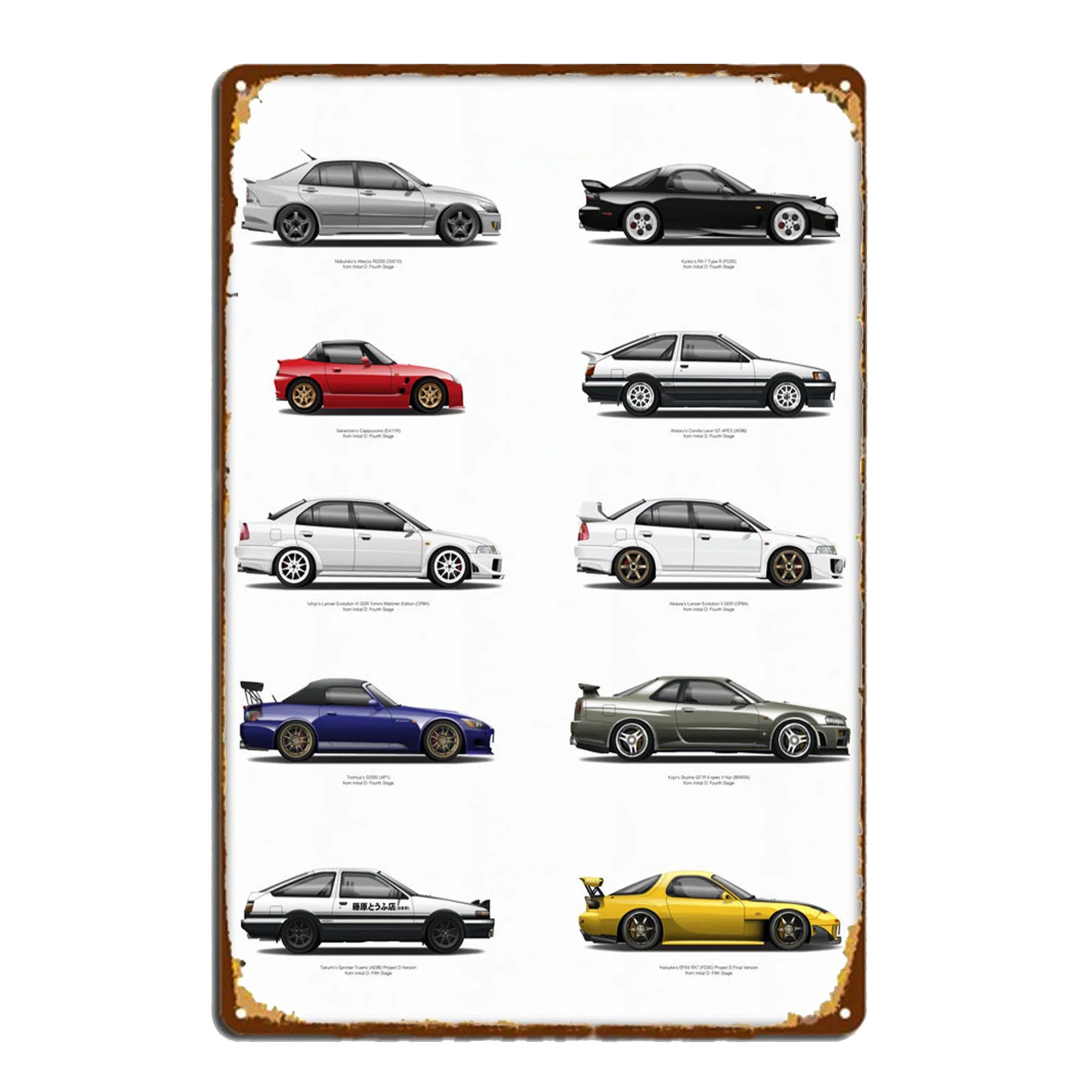 Vintage Sport Car Posters (metal)