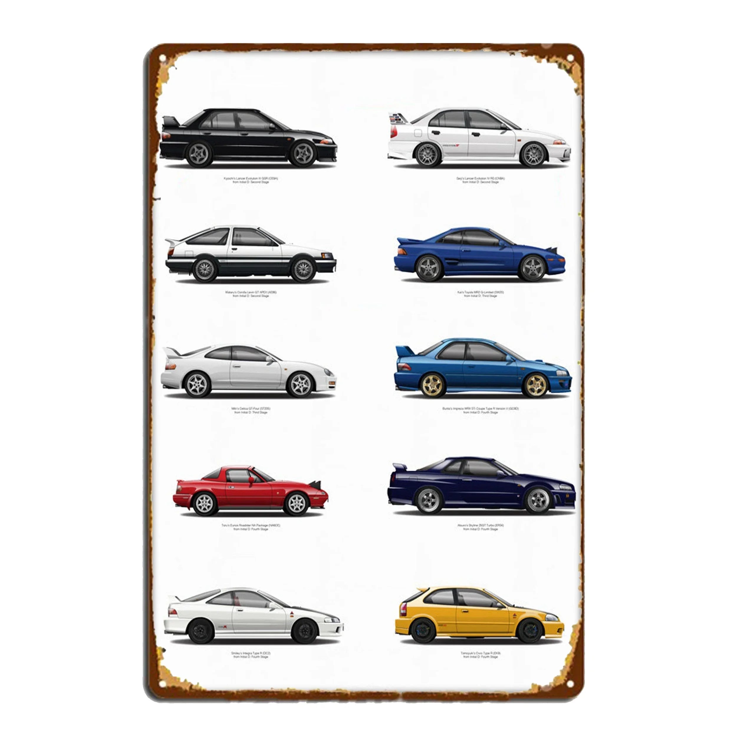 Vintage Sport Car Posters (metal)